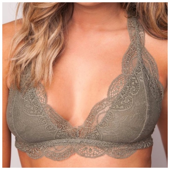 New olive Lace bralette - Picture 2 of 5